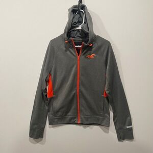 Hollister‎ California Men's Gray Orange Zip Up Hoodie Athletic Jacket Medium
